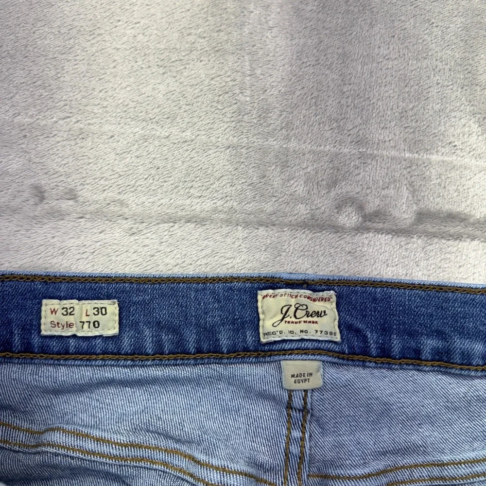 J. Crew Womens 770 Stretch Straight Leg Dark Wash Denim Jeans Sz 32 Grunge Retro